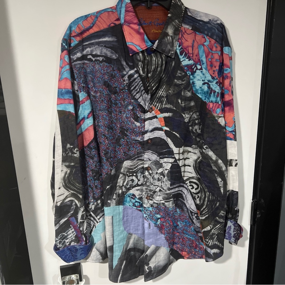 Robert Graham Men's 2XL RARE Hooked On You  Limited Edition EUC $398 MSRP